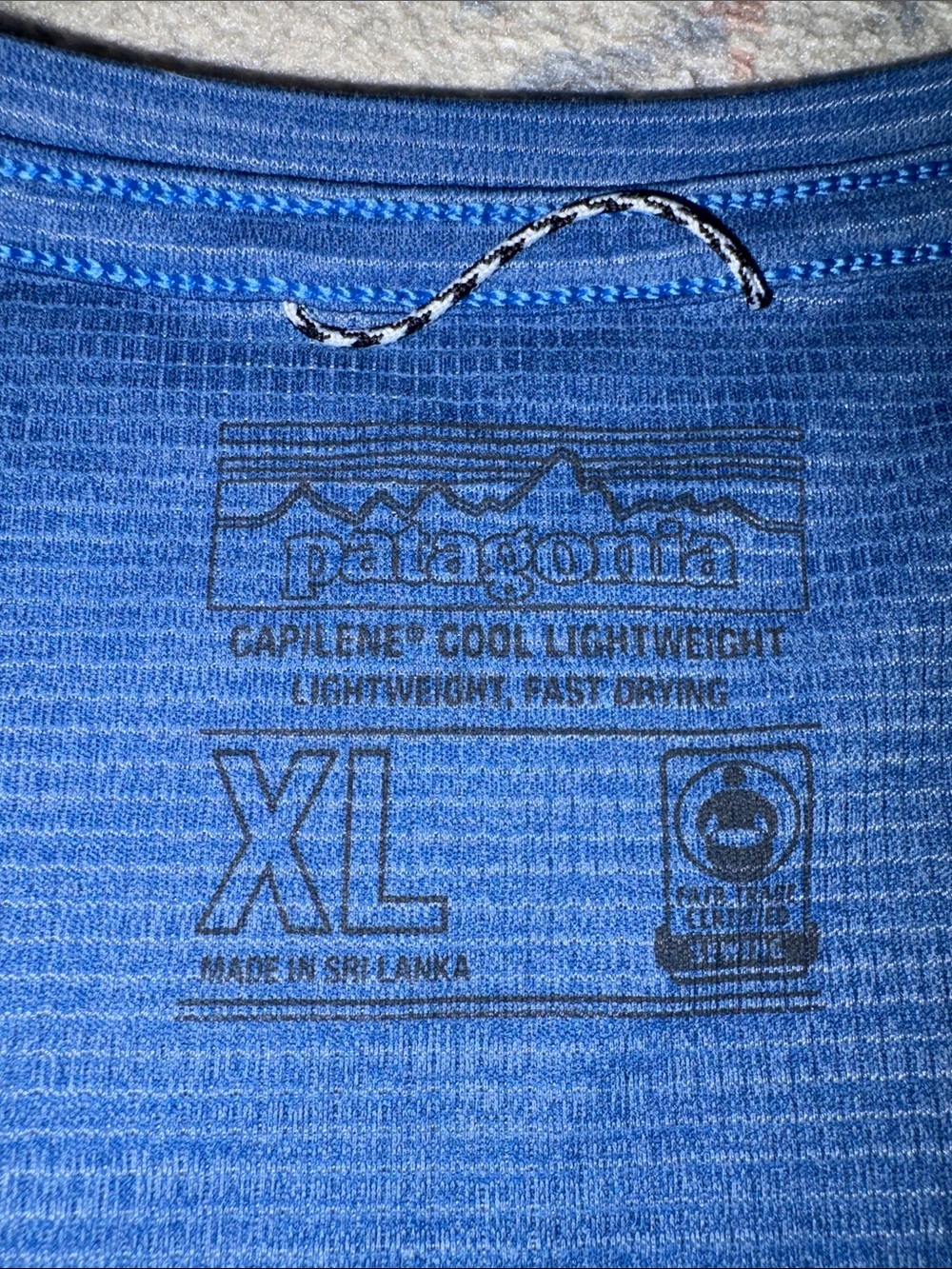 Patagonia Capilene cool lightweight Blue Performance Crewneck Shirt xl - Picture 3 of 4